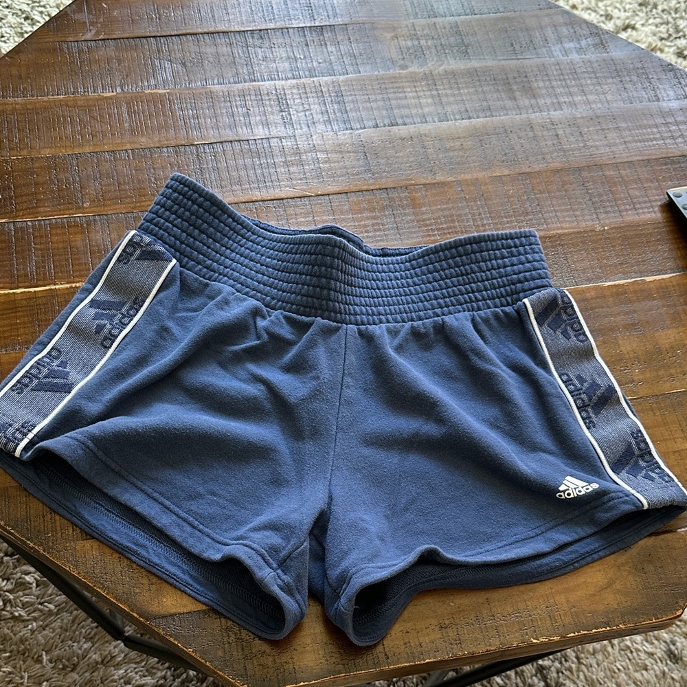 adidas Women’s Navy Blue Athletic Shorts with Side Trim